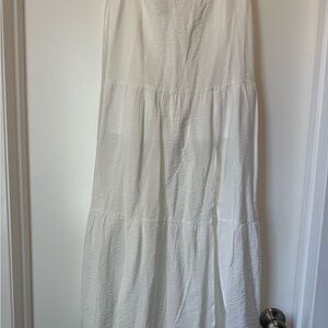 Bwear Cream Tiered Maxi Skirt